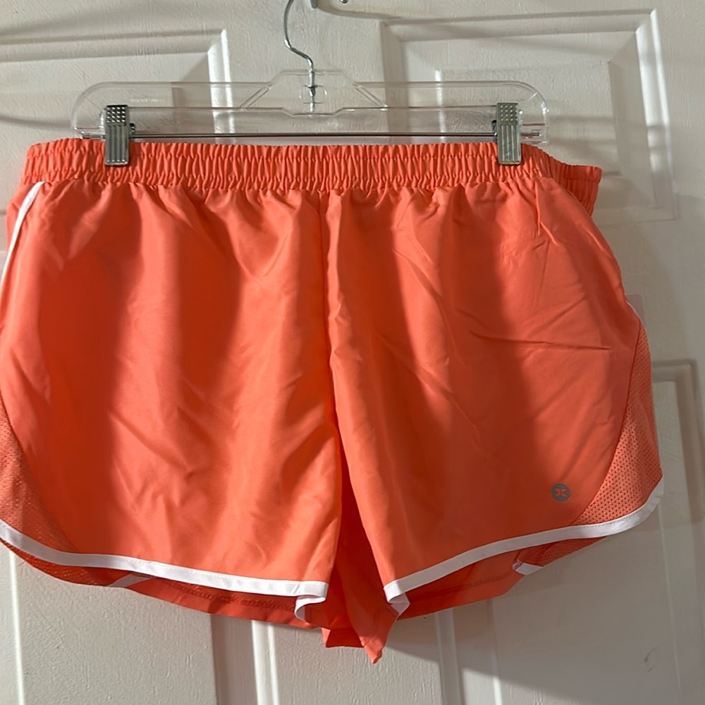 RBX RUNNING SHORTS: PEACH/PINK: NEW WITH TAGS: SIZE LARGE